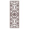 Antique Chinese Frosted Glass Window Film No Glue Sliding Door Static Film Imitation Redwood Lattice Window Film; 15x39 inch