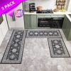 Kitchen Rugs and Runner Sets of 3, Kitchen Floor Mat Carpet, Washable Non Slip Kitchen Runner Rug, Farmhouse Hallway Doormat for Holiday Home Decor