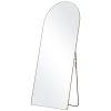 Arched Full Length Mirror, 71'' x 30'', Large Free Standing Leaning Hanging Wall Mounted Floor Mirror with Stand Aluminum Alloy Frame