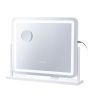 Vanity Mirror with Lights, Three Color Lighting Modes, Lighted Makeup LED Mirror, and 5X Magnification,USB Port, Smart Touch Control