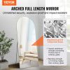 Arched Full Length Mirror, 71'' x 30'', Large Free Standing Leaning Hanging Wall Mounted Floor Mirror with Stand Aluminum Alloy Frame