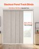Panel Track Blinds, Extendable Track from 45.8 in to 86 in W, Trimmable Panel Curtains Up to 96 in H, Vertical Blackout Panel Blinds for Sliding Doors