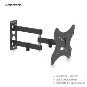 TMX200 Is Adjustable Up And Down 5-12 Degrees With Rotation 180 Degrees, And The Wall-mounted TV Stand Has A Load Capacity Of 30kg (Option: Black)