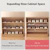 "Luxury Stackable Shoe Display - Adjustable Width with Storage Basket Included"